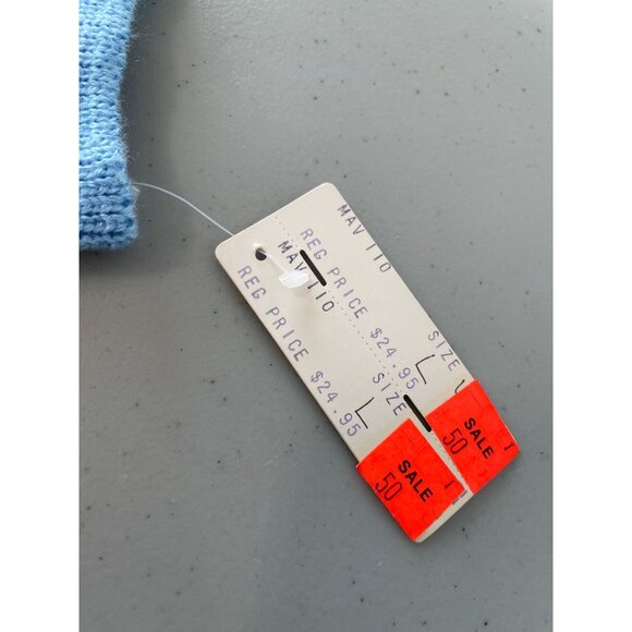 Vintage 80s College Point Sweater Size Large Crewneck Short Sleeve Deadstock NEW - Picture 6 of 7